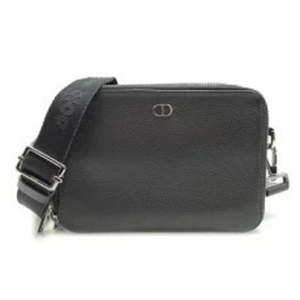 Christian Dior Messenger Bag Shoulder CDI Leather Black